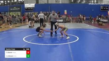 78 lbs Quarterfinal - Tas Storer, Poway vs Calum Brown, Purler Wrestling