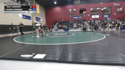 110 lbs 5th Place Match - Haley Zinninger, Emmanuel University vs Juliana Oxenberg, McDaniel