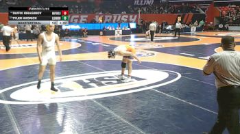 3A 215 lbs Quarterfinal - Tyler Hvorick, Carol Stream (Glenbard North) vs Tavfik Ibragimov, Naperville (North)