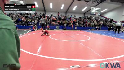 58 lbs Consi Of 8 #2 - Dean Mote, Skiatook Youth Wrestling 2022-23 vs Mac Daugherty, Victory Youth Wrestling
