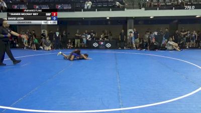 92 lbs Quarters - Tanner McCray Bey, Rampage vs David Leon, Cory Clark Wrestling