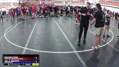 130 lbs Round 2 - Kalynn Lyons, Nebraska Wrestling Academy vs Bella Arrants, GI Grapplers