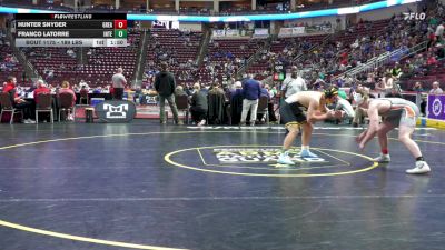 189 lbs Quarterfinal - Hunter Snyder, Greater Latrobe vs Franco Latorre, Interboro