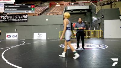 Cadet Boys Lower - 120 lbs Cons. Round 2 - Dominic Cabot vs Tyler VanBebber, Temecula Valley High School Wrestling