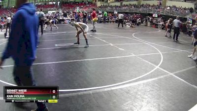 112 lbs Cons. Round 3 - Bennet Wiese, Wauneta-Palisade vs Kain Molina, Nebraska Elite Wrestling Club