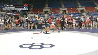 135 lbs Champ. Rd Of 64 - Te'Aja Young, Illinois vs Jorja Carroll, Indiana