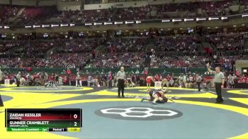 D2-165 lbs Quarterfinal - Zaidan Kessler, Wauseon vs Gunner Cramblett, Graham Local