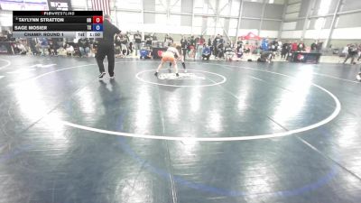 U15 Women - 62 lbs Champ. Round 1 - Taylynn Stratton, OR vs Sage Mosier, TX