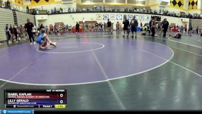 100-106 lbs Semifinal - Isabel Kaplan, Central Indiana Academy Of Wrestling vs Lilly Gerald, Rochester Wrestling Club