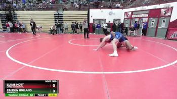 165 lbs Champ. Round 1 - Camden Holland, SHELBYVILLE vs Lukas Mott, Lapel High School
