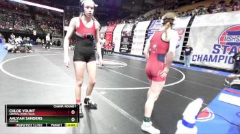 120 Class 1 lbs Champ. Round 1 - Aalyiah Sanders, Odessa vs Chloe Yount, Central (Park Hills)