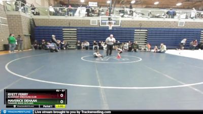 37 lbs Round 1 - Maverick Dehaan, Thunder Ridge Outlaws vs Ryett Ferry, Blackfoot Wrestling Club