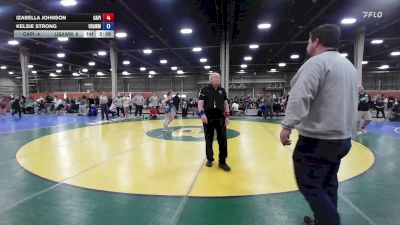 110 lbs Quarterfinal - Izabella Johnson, Capital City Wrestling Club - GHSE vs Kelsie Strong, USAW Maine - GHSE