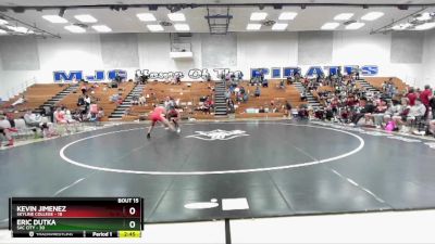 197 lbs Quarters & 1st Wb (16 Team) - Kevin Jimenez, Skyline College vs Eric Dutka, Sac City