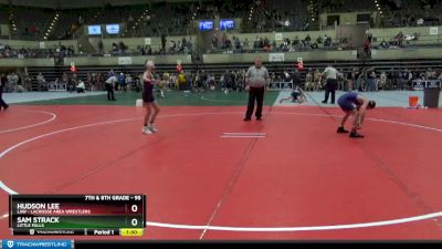 95 lbs Cons. Round 3 - Hudson Lee, LAW - Lacrosse Area Wrestlers vs Sam Strack, Little Falls