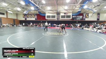 184 lbs 3rd Place Match - Andrew Zarate, Lassen College vs Ricardo Ugalde, Fresno City College