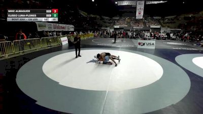 126 lbs Cons. Sub-rd Of 16 - Eliseo Luna-Flores, Bullard High School Wrestling vs Mike Almaguer, Righetti High School Wrestling