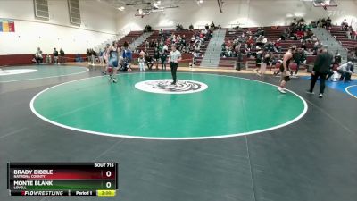 175 lbs Semifinal - Monte Blank, Lovell vs Brady Dibble, Natrona County