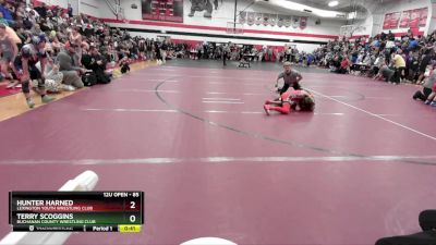 85 lbs Cons. Round 2 - Terry Scoggins, Buchanan County Wrestling Club vs Hunter Harned, Lexington Youth Wrestling Club