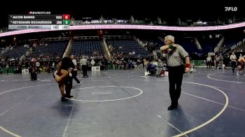 3A 215 lbs Cons. Round 1 - Jacob Banks, Harding University High School vs Keyshawn Richardson, James B. Hunt High School