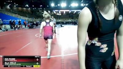 110 lbs Cons. Round 2 - Ella Wells, Storm Wrestling Center vs Ava Pasibe, Ashley Ridge Girls