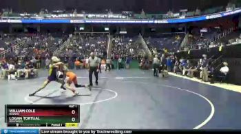 1 lbs Quarterfinal - Logan Tortual, Rosewood vs William Cole, Rosman