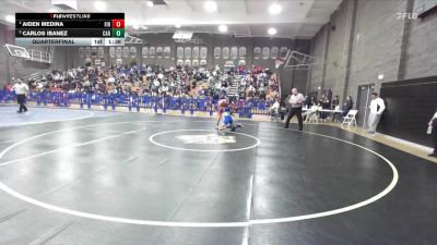 106 lbs Quarterfinal - Carlos Ibanez, Caruthers vs Aiden Medina, Firebaugh