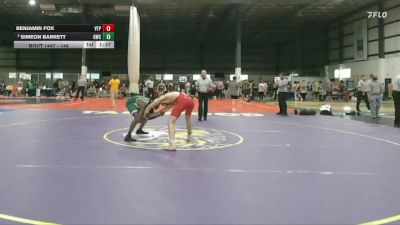 144 lbs Champ. Round 4 - Benjamin Fox, VA Team Predator vs Simeon Barrett, Grizzly Wrestling Club