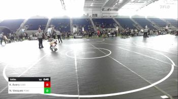 54 lbs Quarterfinal - Kovie Avery, Carbon WC vs Nathaniel Vasquez, Powerline Fundamentals Wrestling
