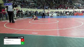 113 lbs Consi Of 32 #2 - Cooper Dobbins, Comanche Indians vs Racen Stacy, Hilldale