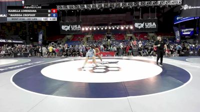 207 lbs Cons. Sub-quarters - Isabella Lorenzana, CA vs Marissa Crofoot, NY