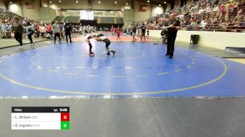 70 lbs Semifinal - Lilyana Wilson, Bison Takedown Wrestling Club vs Sam Ingram, Roundtree Wrestling Academy