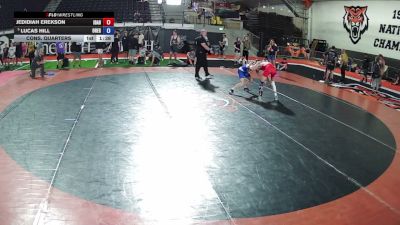 100 lbs Cons. Quarters - Jedidiah Erekson, Idaho vs Lucas Hill, Oregon