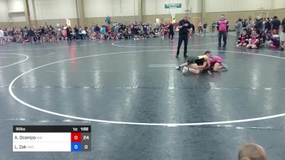 90 lbs Rr Rnd 2 - Ava Ocampo, She Kong vs Lila Zak, Hernando Wrestling Club