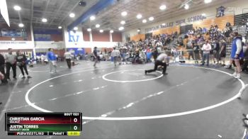 126 lbs 5th Place Match - Justin Torres, Brawley Union vs Christian Garcia, Walnut