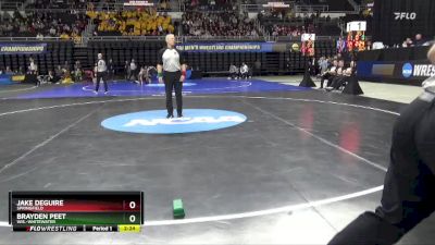 165 lbs Cons. Semi - Brayden Peet, Wis.-Whitewater vs Jake Deguire, Springfield