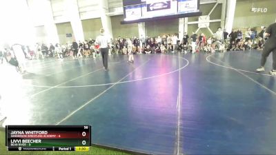 56 lbs Round 3 (4 Team) - Jayna Whitford, Sanderson Wrestling Academy vs Livvi Beecher, Bear River