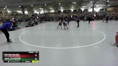 120 lbs Round 1 - Peyton Wilson, Elite Wrestling Academy vs Isaac Slaughter, West Forsyth & Pedraza