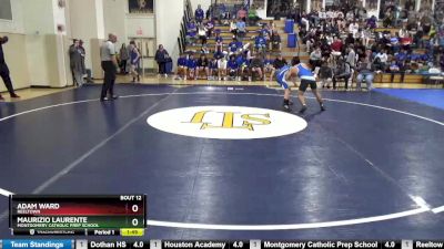 122 lbs Champ. Round 1 - Maurizio Laurente, Montgomery Catholic Prep School vs Adam Ward, Reeltown