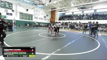 120 lbs Champ. Round 2 - Quentin Barros Santiago, North Torrance vs Fernando Cazares, Warren