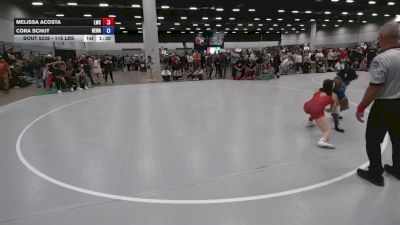 115 lbs Champ. Rd Of 16 - Cora Schut, Berge Elite Wrestling Academy vs Melissa Acosta, Legacy Wrestling Center
