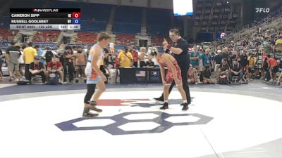 126 lbs Cons. Sub-rd Of 64 - Cameron Sipp, NE vs Russell Goolsbey, WY