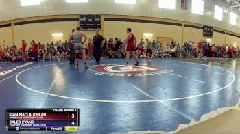 215 lbs Champ. Round 2 - Kian MacLauchlan, Zionsville Wrestling Club vs Caleb Evans, The Fort Hammers Wrestling