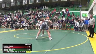 285 lbs Cons. Round 4 - Brady Bendau, Highland (Medina) vs Lucas Ward, Springboro