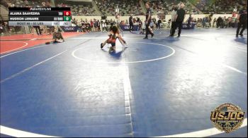 52 lbs Consolation - Alaina Saavedra, Top Rank Hammers vs Hudson Lemaire, Jflo Trained