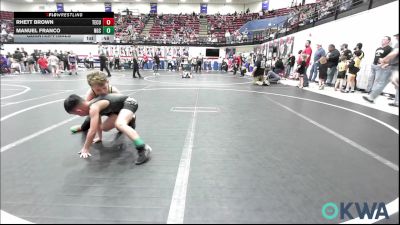60 lbs Quarterfinal - Rhett Brown, Tecumseh Youth Wrestling vs Manuel Franco, Norman Grappling Club