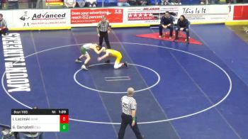 124 lbs Quarterfinal - Isaac Lacinski, Burrell vs Stoudamire Campbell, Columbia