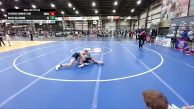 144 lbs Quarterfinal - Jake Ellison, Stillwater Gladiators vs Victor Christian, Northeast MT Wrestling Club