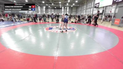 120 lbs Quarters - Coralynn Newberry, Team Elevate Wrestling vs Iwalani Kalilikane, UP Outlaw WC