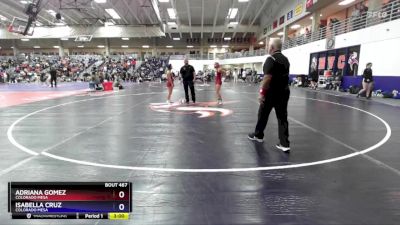 109 lbs Cons. Round 2 - Isabella Cruz, Colorado Mesa vs Adriana Gomez, Colorado Mesa